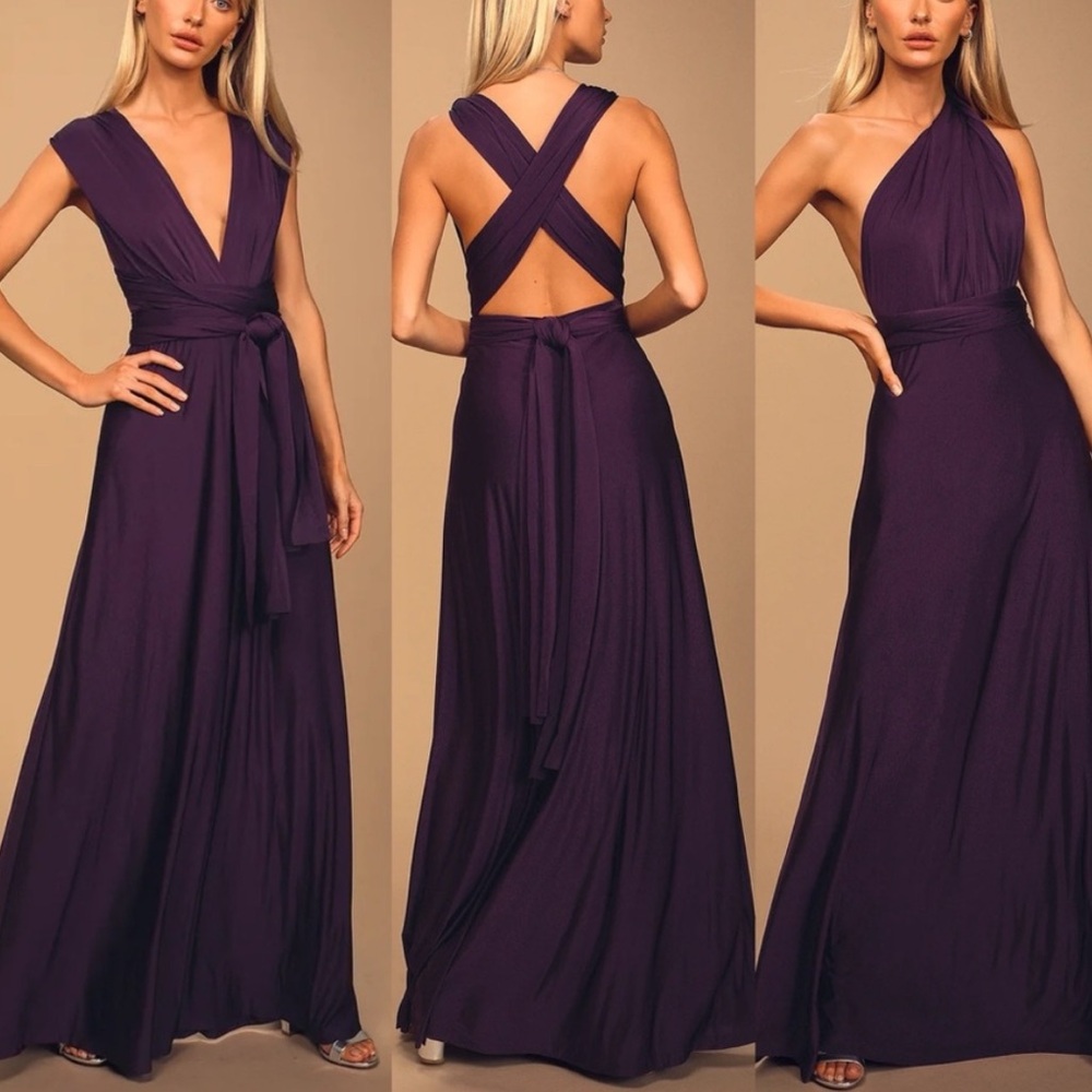 Lulus Always Stunning Convertible Purple Maxi Dress